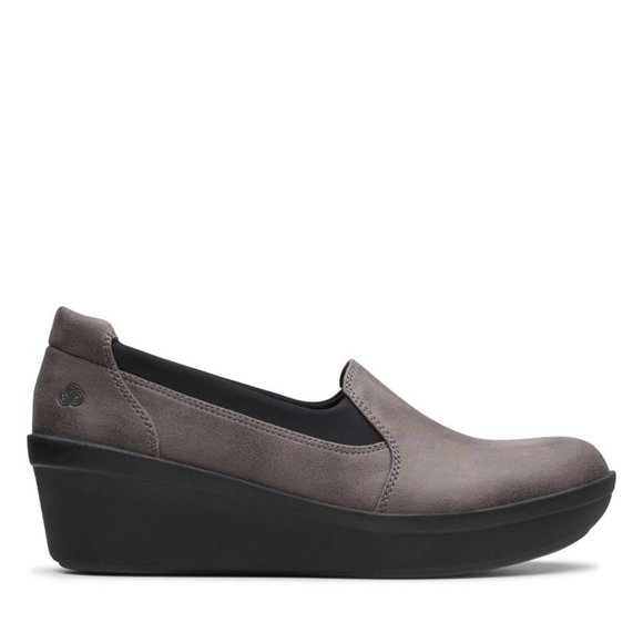 Clarks Cloudsteppers Step Rose Moon Slip-On Wedges - Picture 9 of 14